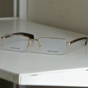 NEW ZELLINI LUNETTES Natural horn Eyeglasses